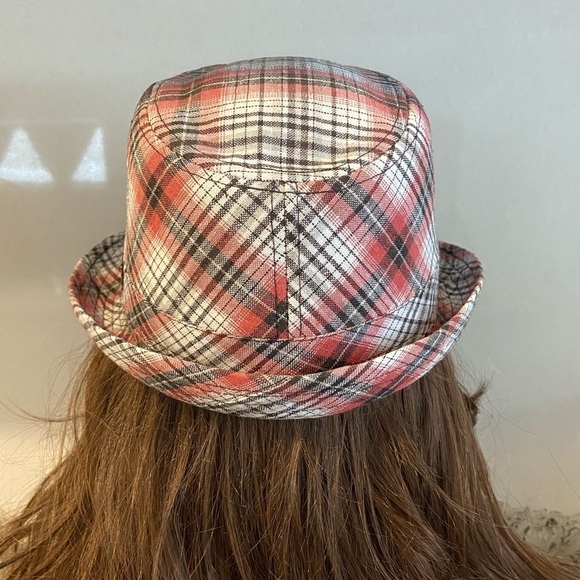 Original Panama Jack Plaid Fedora Safari Hat Size Large Unisex - Picture 5 of 10